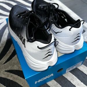New Hoka Men's Athletic Shoes in Black and White- M Rincon 3